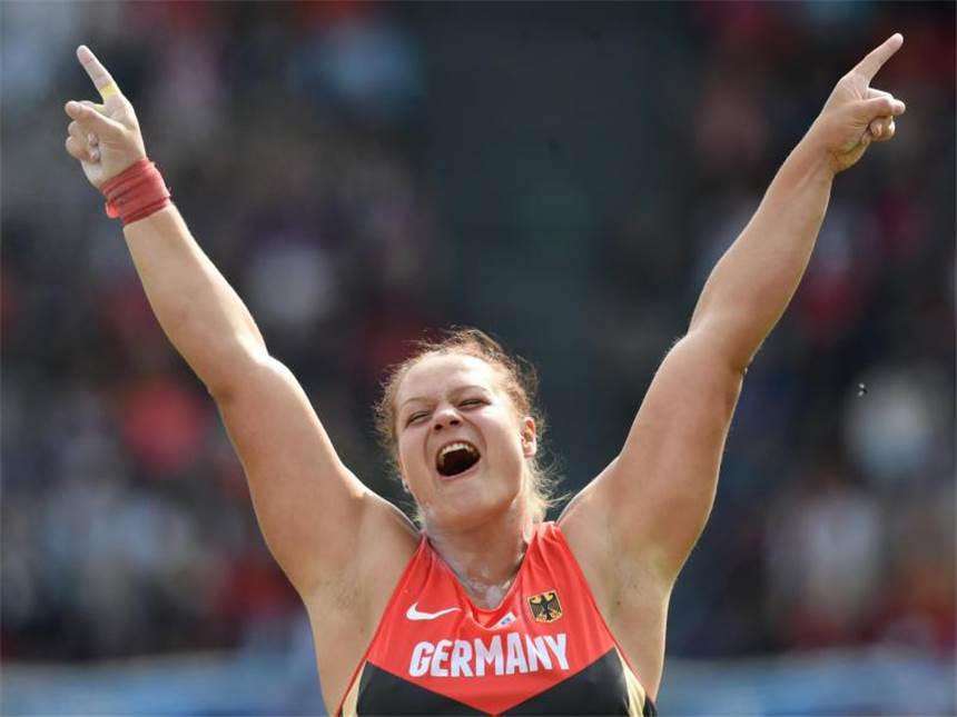 Kugelstoßerin Schwanitz siegt - Sprint-Show von Bracy Kugelstoßerin Christina Schwanitz gewann in Brimingham mit 19,68 Metern. Foto: Rainer Jensen