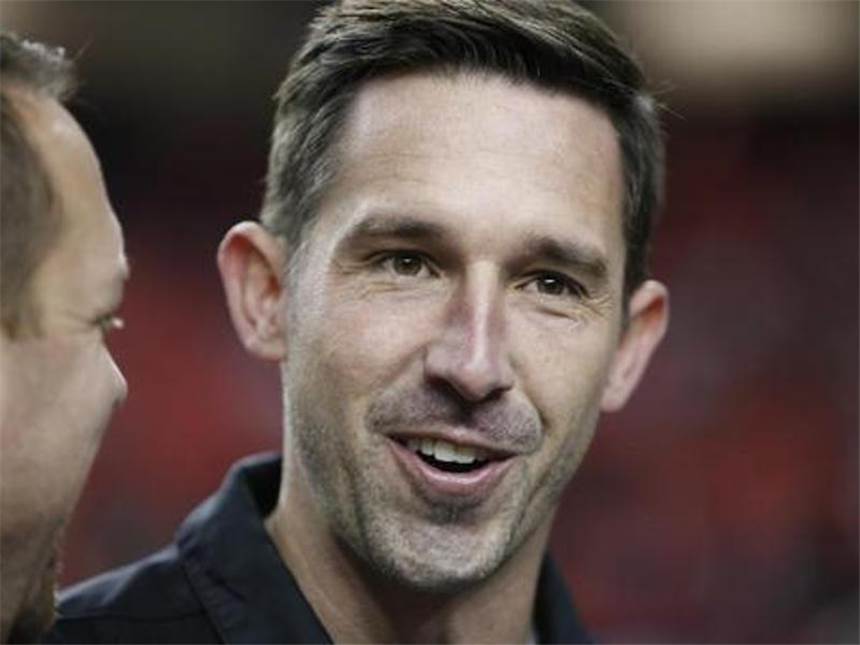 Kyle Shanahan geht als neuer Cheftrainer zu den San Francisco 49ers. Foto: John Bazemore