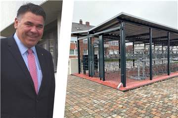 Radstation und Fahrradparkhaus am Bahnhof Beifang öffnen mit zwei Jahren Verspätung.