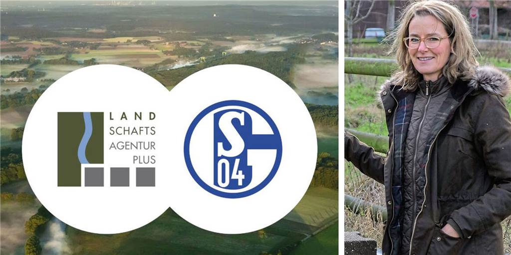 Landschaftsagentur-Chefin Nicole Büsing freut sich über die Kooperation mit dem FC Schalke 04. Gemeinsam unterstützen sie das Naturschutzgebiet Hervester Bruch in Dorsten.