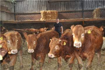 Landwirt Christian Schlichtmann vermarktet seine Rinder direkt. 
