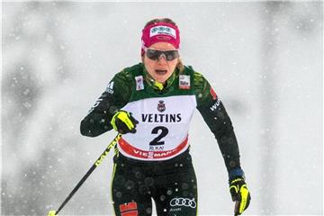 Langläuferin Sandra Ringwald lag nach der Qualifikation der Tour de Ski in Oberstdorf auf Platz drei. Foto: Petter Arvidson