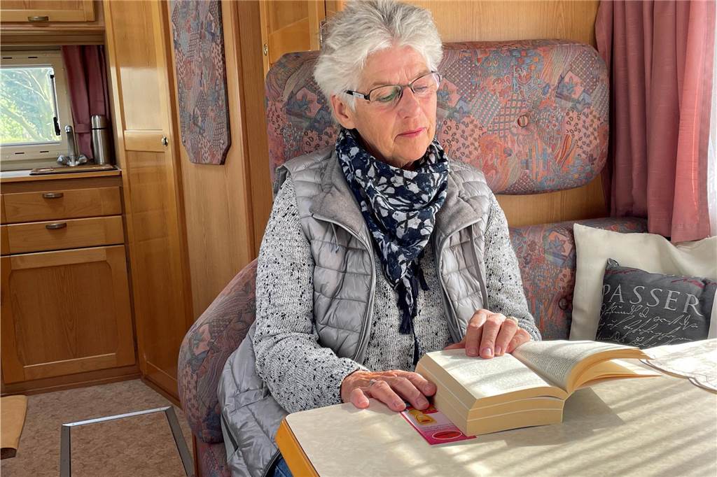 73-Jährige über Wohnmobil-Stellplatz: „Optimaler geht’s nicht“ Langweilig wirds Angelika Marfeld bei ihren Ausflügen nach Werne nicht. Solebad-Besuche, Radfahren, Lesen etc. stehen auf dem Programm.