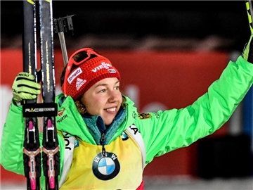 Laura Dahlmeier äußerte sich mit Blick auf die Verfolgung angriffslustig. Foto: Filip Singer
