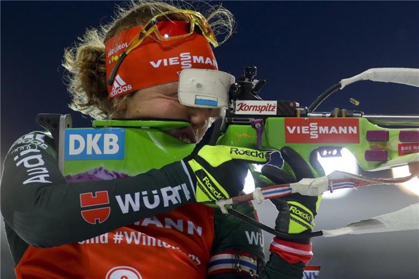 Endlich Urlaub! - Biathleten freuen sich auf Ruhe Laura Dahlmeier verpasste beim Saisonfinale in Tjumen die Top Ten. Foto: Sergei Grits/AP
