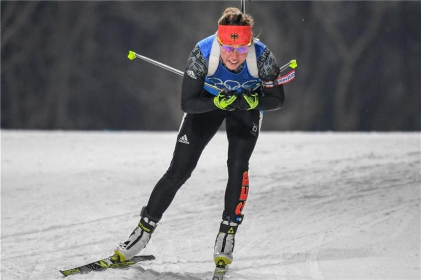 Biathlon-Frauenstaffel in Oslo Zweite Laura Dahlmeier war die Schlussläuferin der deutschen Staffel. Foto: Hendrik Schmidt