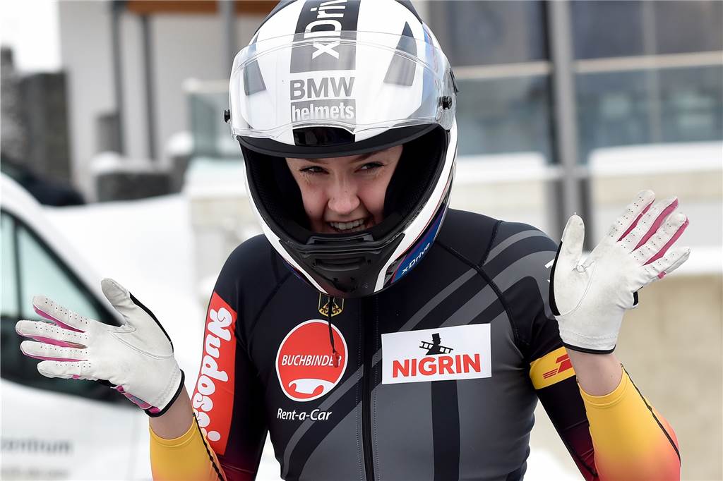 Dortmunder Wintersportlerin gewinnt die Europameisterschaft in Winterberg Laura Nolte jubelt über ihren ersten Platz in Winterberg.