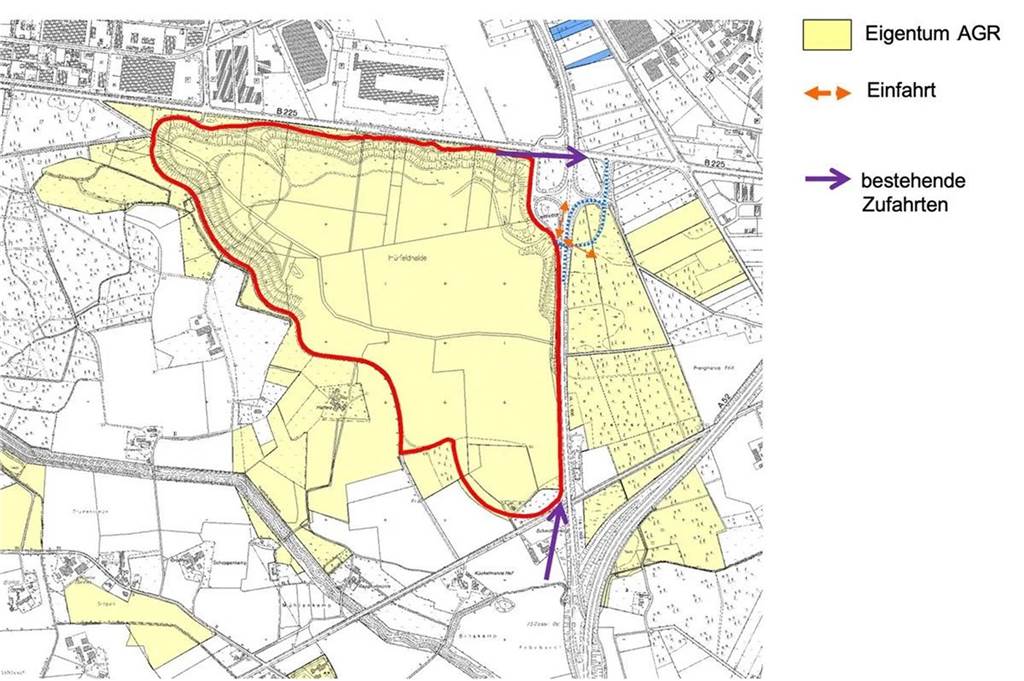 Hürfeldhalde soll Sondermülldeponie werden: CDU kritisiert RAG und RVR Laut dieser Grafik ist die Hürfeldhalde bereits im Besitz der AGR.