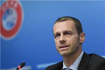 Laut UEFA-Präsident Ceferin hat die Affäre um die WM 2006 keinen Einfluss auf die deutsche EM-Bewerbung. Foto: Martial Trezzini/KEYSTONE