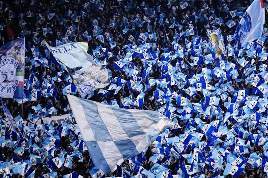 Bußgeld für Lazio wegen antijüdischen Fan-Verhaltens Lazio Rom muss 50.000 Euro zahlen. Foto: Angelo Carconi