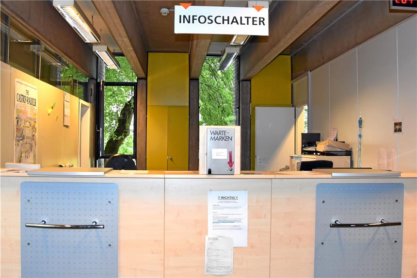 Bürgerbüro in Castrop-Rauxel geschlossen Leere im Bürgerbüro. Auch Mittwoch ist es zu.