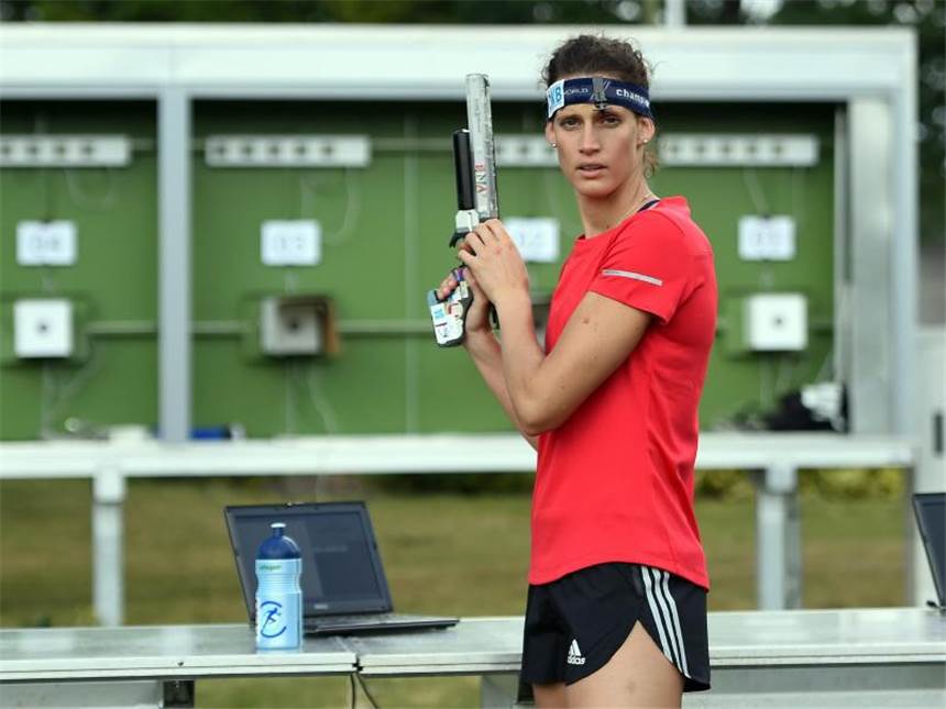 Schafft Schöneborn zweites Olympia-Gold? Lena Schöneborn ist das Gesicht des Fünfkampfs in Deutschland. Foto: Britta Pedersen