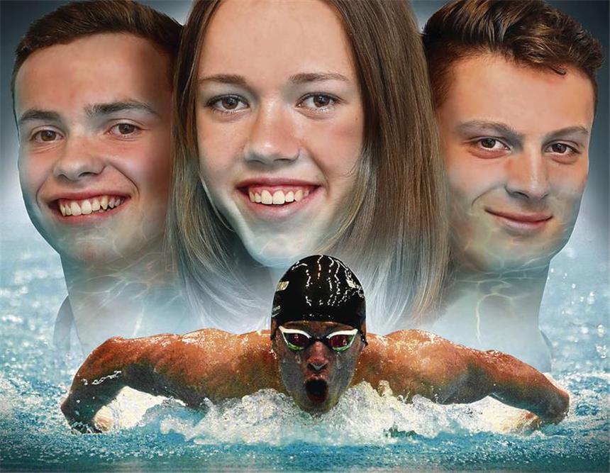 Dortmunder Nachwuchs-Trio vor großen Aufgaben Lennart Laurin Brendler, Kim Kristin Krüger und Luca Nik Armbruster (v.l.) sind international im Einsatz.