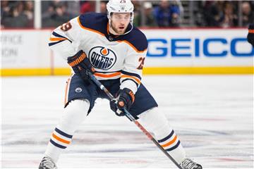 Leon Draisaitl steuerte einen Treffer zum Sieg seiner Edmonton Oilers gegen Minnesota bei. Foto: Scott D Stivason