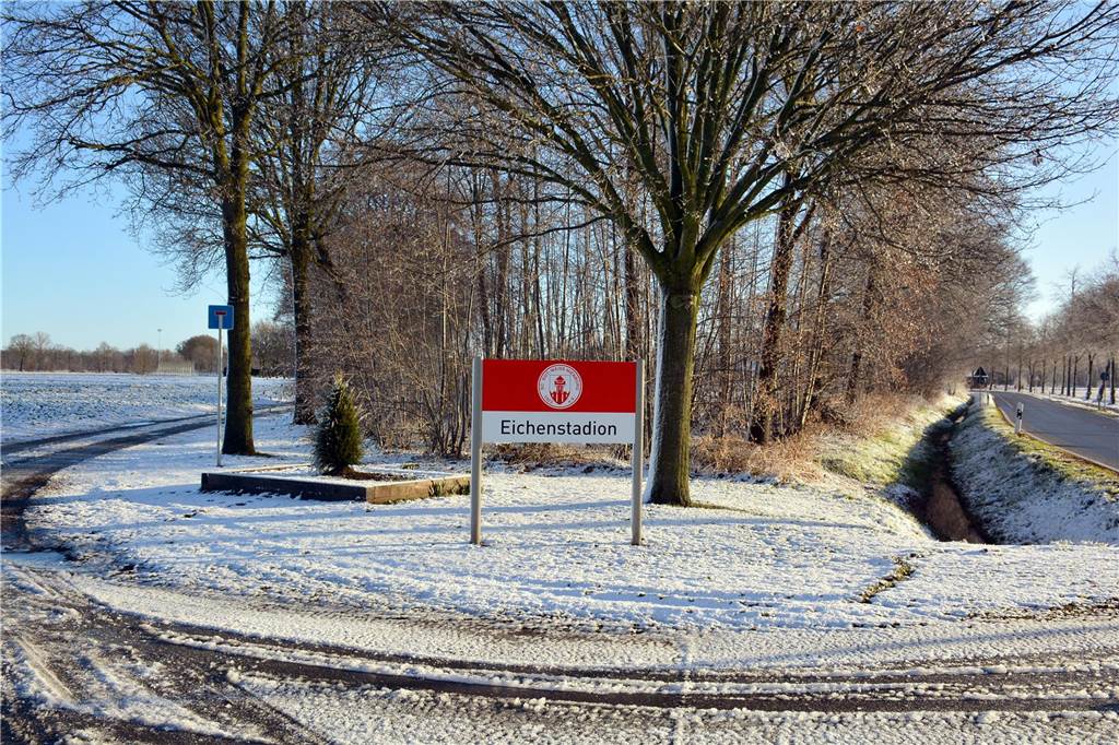 Leser Martin Mensing hat das Schild seines Lieblingssportvereins inmitten eines Witnertraums fotografiert.