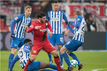 Leverkusen unterlag zu Hause gegen Hertha BSC mit 0:2. Foto: Bernd Thissen