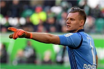 Leverkusens Torwart Bernd Leno steht laut anhaltenden Medienberichten kurz vor einem Transfer. Foto: Peter Steffen