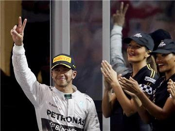 Lewis Hamilton wird als der neue Formel-1-Weltmeister gefeiert. Foto: Ali Haider