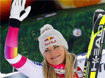 Lindsey Vonn jubelt nach ihrem 62. Weltcuperfolg. Foto: Andrea Solero