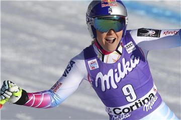 Lindsey Vonn siegte bei der Abfahrt in Cortina d'Ampezzo. Foto: Alessandro Trovati