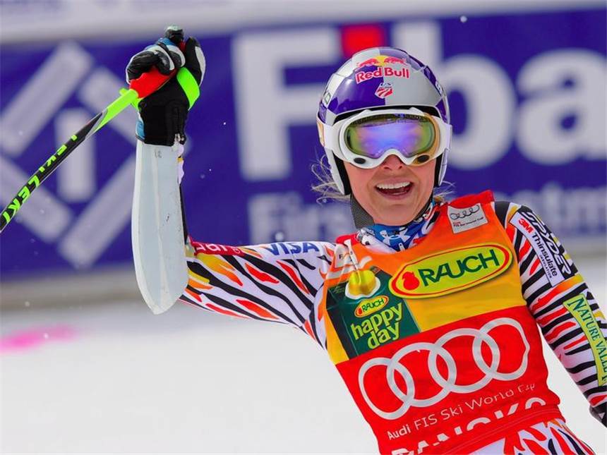 Vonn vor Kugel-Gewinn - Höfl-Riesch Super-G-Sechste Lindsey Vonn steht dicht vor dem Gewinn des Super-G-Klassements. Foto: Georgi Licovski
