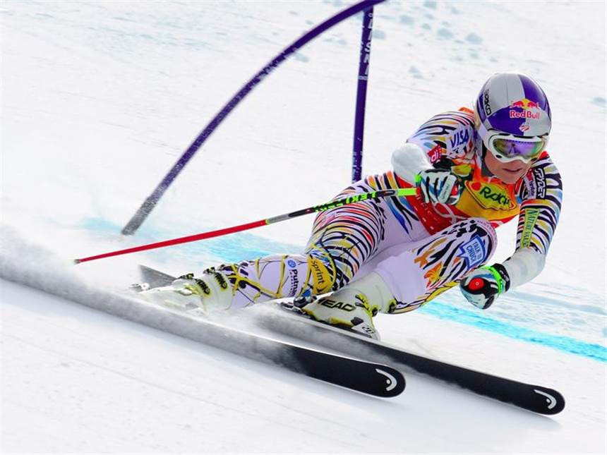 Vonn vor Kugel-Gewinn - Höfl-Riesch Super-G-Sechste Lindsey Vonn war zu schnell für die versammelte Konkurrenz. Foto: Vassil Donev