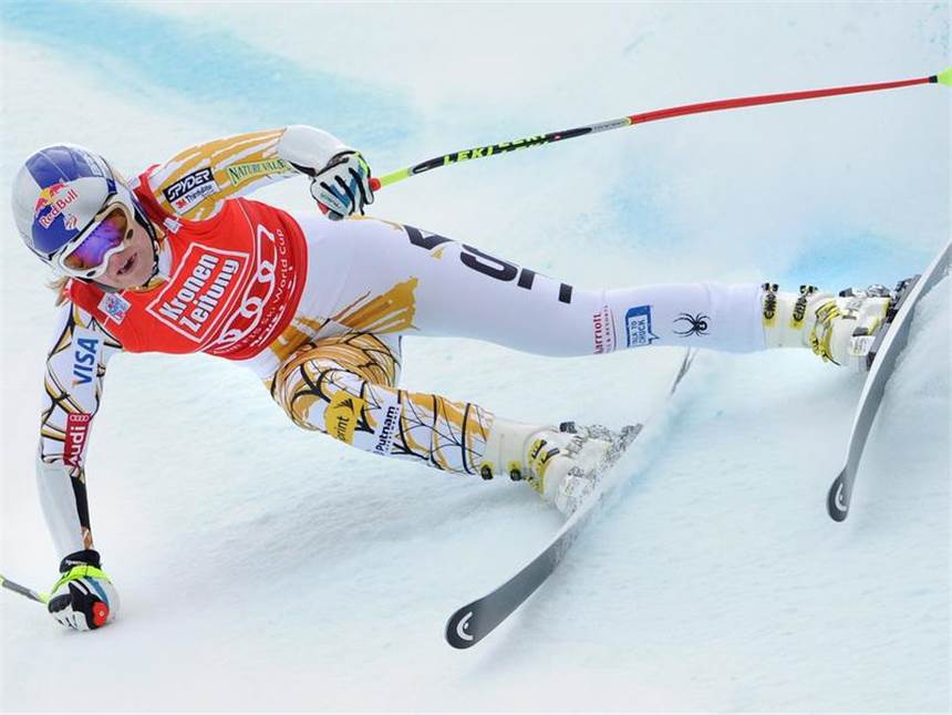 Hronek überrascht bei Super-G - Rebensburg raus Lindsey Vonn wurde überraschend nur 18. Foto: Robert Jäger