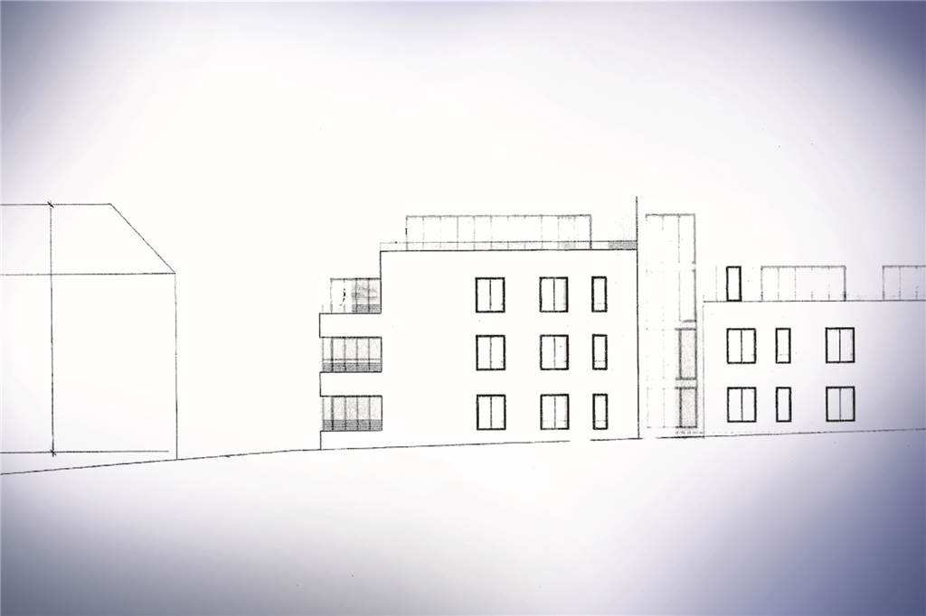 Neubauklotz zerstört Ortskern: Dorfgemeinschaft kämpft und will klagen Links steht ein älteres Haus an der Kneebuschstraße 14, daneben könnte der neue Baukörper entstehen.