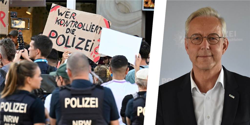 Polizeipräsident wirbt um Vertrauen: „Müssen möglichst geringe Fehlerquote erzielen“ Zwei Tage nach den tödlichen Schüssen eines Polizisten auf den 16-jährigen Mouhamed hatten sich Demonstrierende vor der Polizeiwache Nord versammelt.
