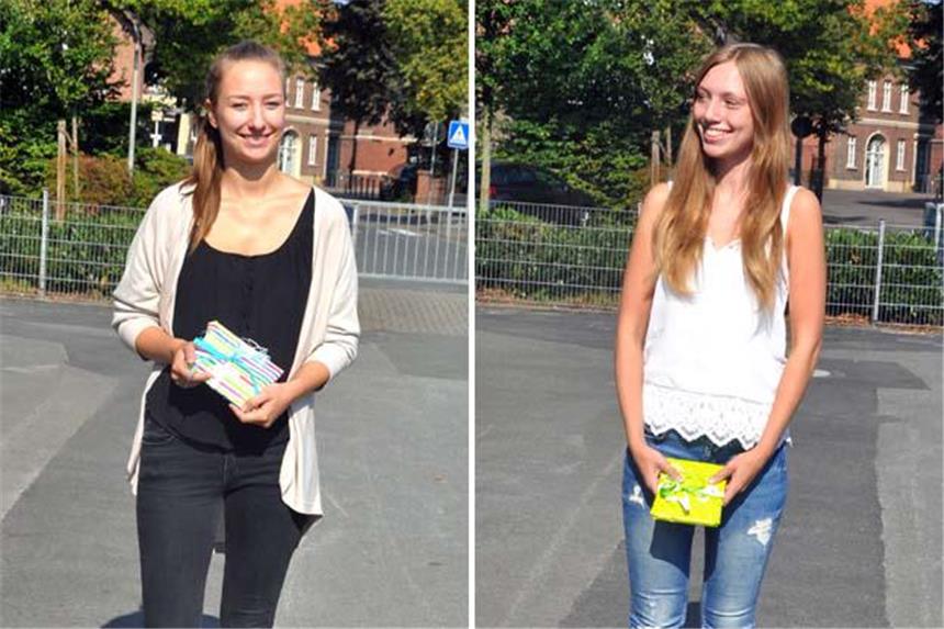 Lioba Walters und Samara Warzybok sind die neuen Bundesfreiwilligendienstler an der Wieschhofschule in Olfen.