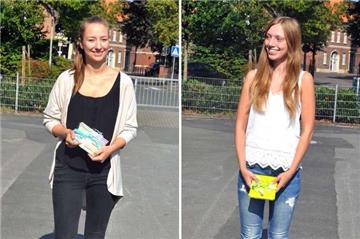 Lioba Walters und Samara Warzybok sind die neuen Bundesfreiwilligendienstler an der Wieschhofschule in Olfen.