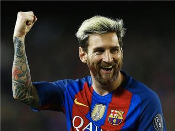 Lionel Messi hat sichtlich Freude am Spiel gegen Manchester City. Foto: Alejandro Garcia