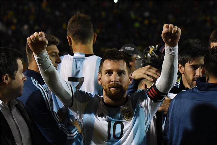 Lionel Messi schoss mit einem Dreierpack Argentinien zur WM nach Russland. Foto: Jose Romero