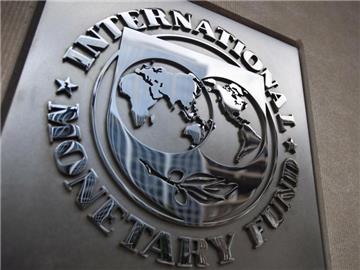 Logo des IWF an dessen Hauptsitz in Washington. Foto: Jim Lo Scalzo