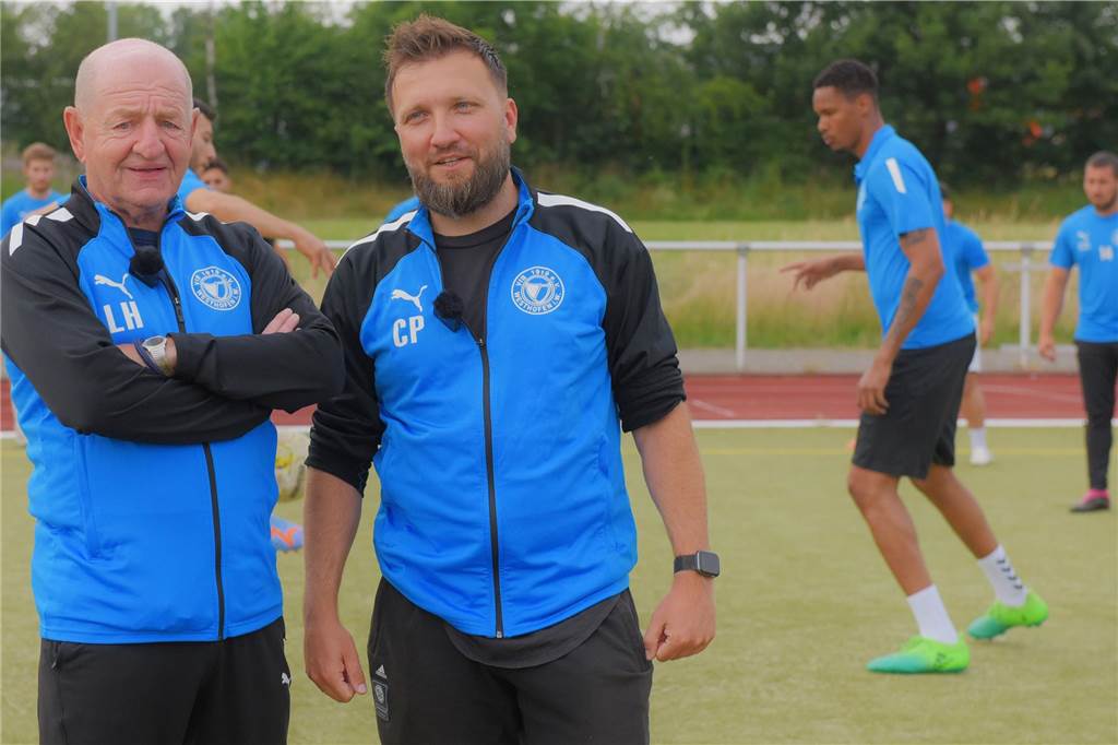 Lothar Huber (l.) und Christoph Pajdzik leiteten das Training.