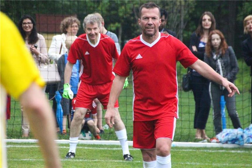 Große Lothar-Show für den UN-Sicherheitsrat Lothar Matthäus beim Kicken in New York. Foto: Christina Horsten