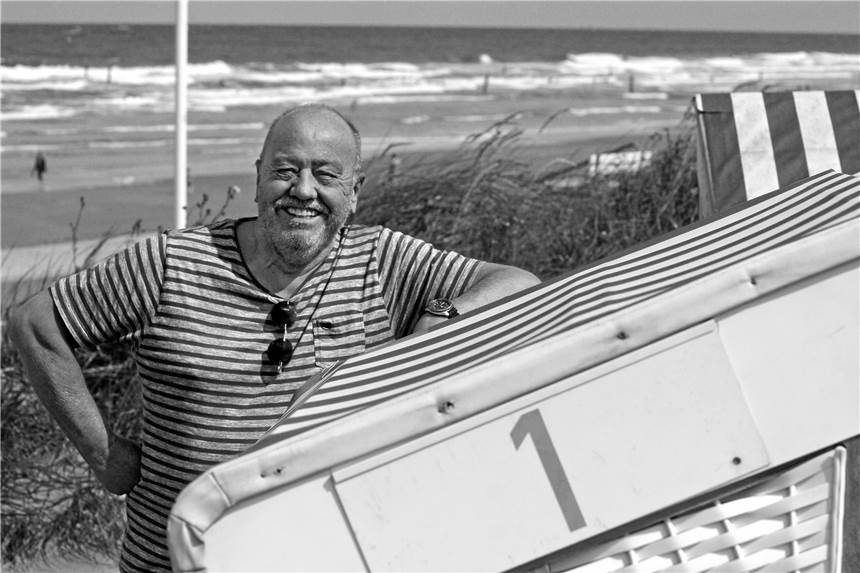 Ludger Stratmann auf Norderney. Hier war sein persönlicher Rückzugsort.