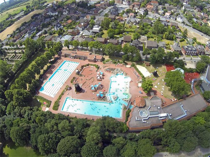 Wirtschaftsplan für Solebad in Werne beschlossen Luftbild Solebad 2013