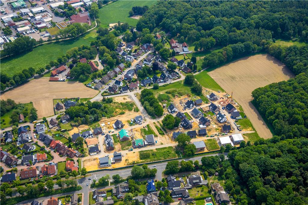 Haushalt 2021 der Stadt Haltern verabschiedet - aber mit Gegenwind Luftbild vom Baugebiet Im grünen Winkel: Für Straßen- und Radwegeausbau hier sowie an der Antonius- und Kapellenstraße sind 1,26 Millionen Euro vorgesehen.