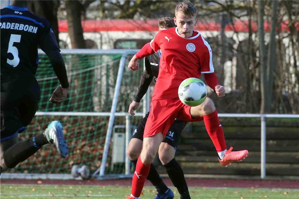 Auf der Erfolgswelle: Gibt es bald Bundesliga-Flair beim Hombrucher SV? Luis Weiß ist einer der ganz großen Talente beim Hombrucher SV.