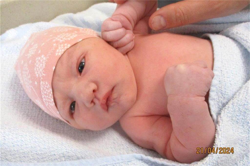 Lyelle Mia Franze, geboren am 21. April.