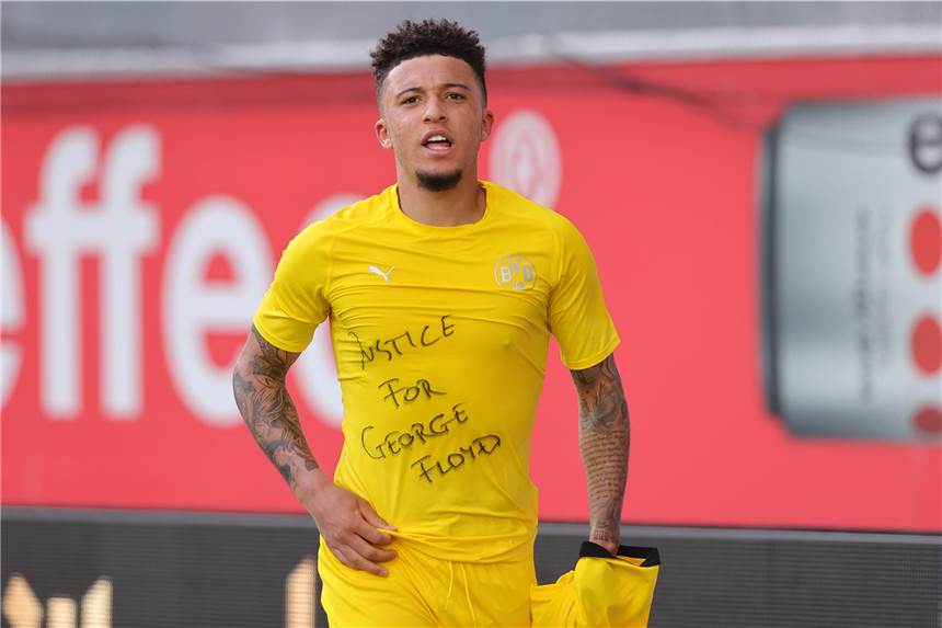 BVB-Dreierpacker Sancho meldet sich in Paderborn eindrucksvoll zurück Machte mit drei Toren und einer besonderen Botschaft auf sich aufmerksam: BVB-Mittelfeldspieler Jadon Sancho.