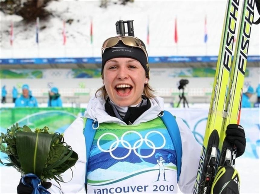 Neuner stürmt zu Gold: «Das ist der Wahnsinn» Magdalena Neuner freut sich über den Olympiasieg.