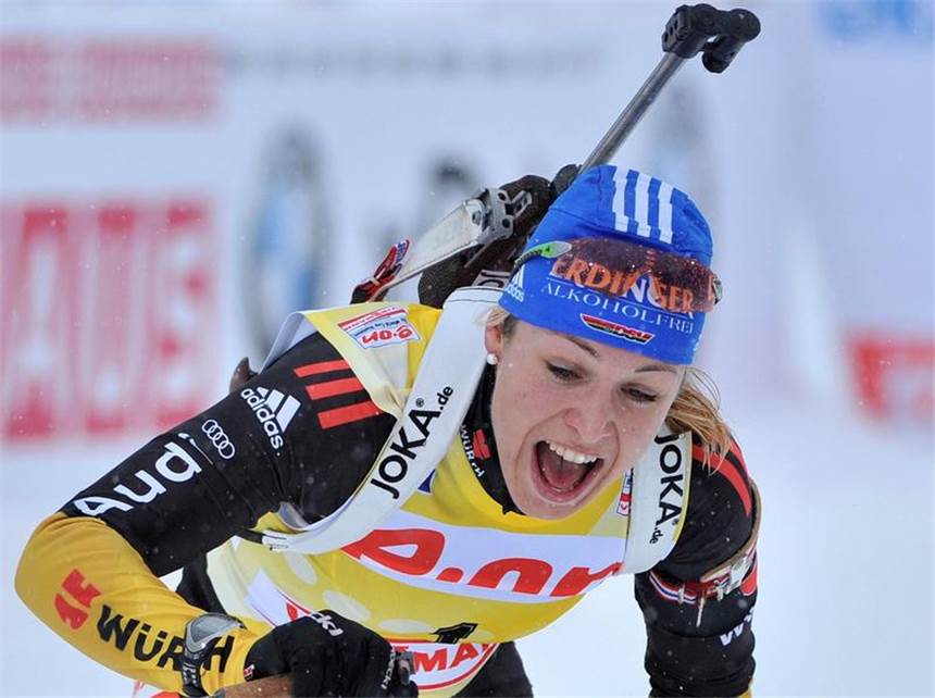 Neuners Prognose: «Kann Form bestimmt halten» Magdalena Neuner glaubt ihre Form bis zur WM in Ruhpolding halten zu können. Foto: Hendrik Schmidt