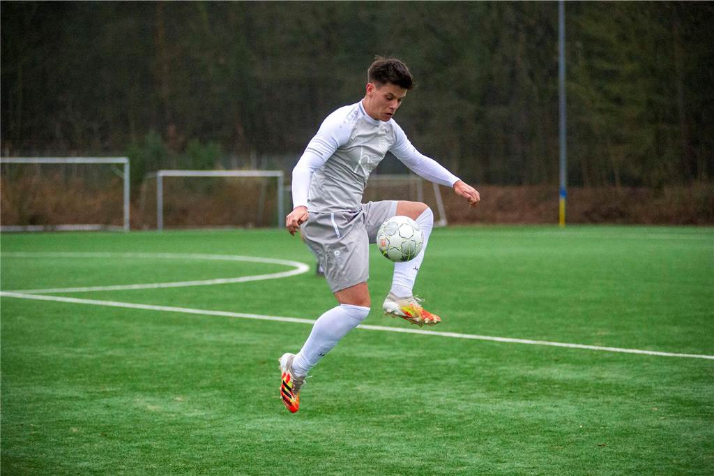 „FC 96 ist schon deutlich leistungsbezogener als Flaesheim“ Maik Knoblich, hier noch im Trikot von Concordia Flaesheim, stand am ersten Spieltag der Saison erstmals im Kader des FC 96 Recklinghausen.