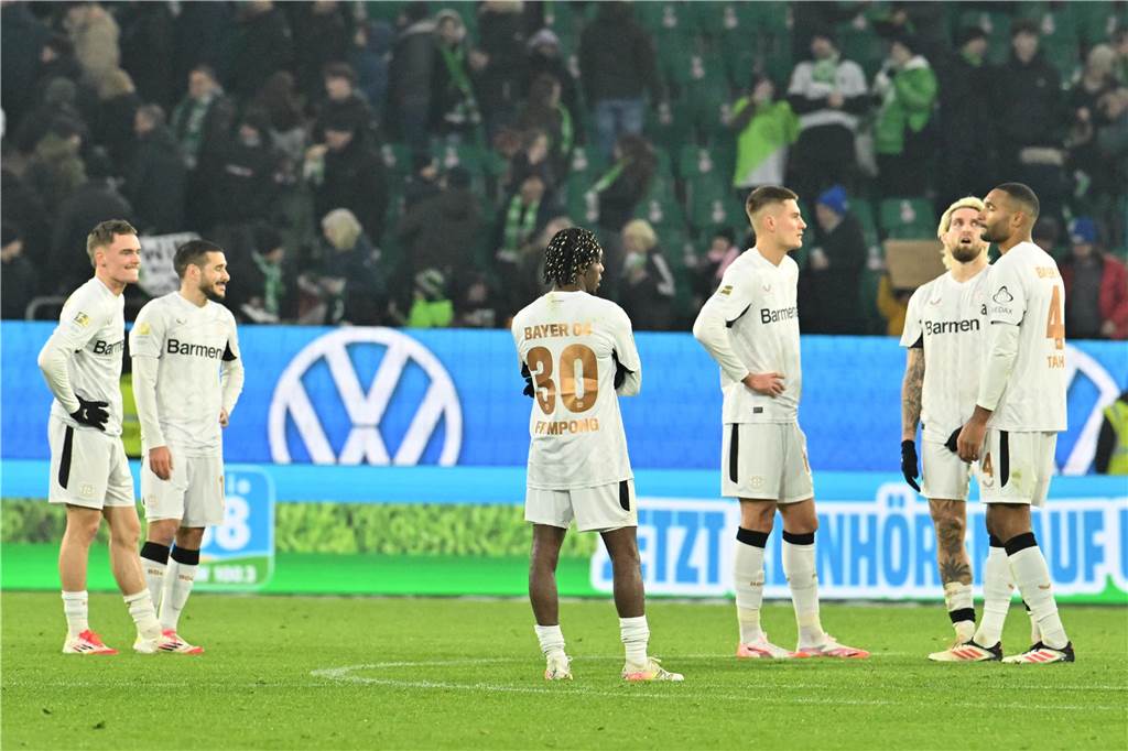 Die Bundesliga-Kolumne nach dem 21. Spieltag: Und täglich grüßt das Murmeltier Mal ohne Treffer in der letzten Minute: Meister Leverkusen kam in Wolfsburg nicht über ein Unentschieden hinaus.