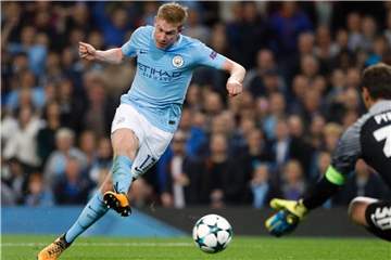 Manchester-Star Kevin De Bruyne muss lange pausieren. Foto: Martin Rickett/PA Wire