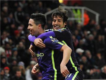 ManCity setzte sich gegen Stoke City mit 4:1 durch. Foto: Peter Powell