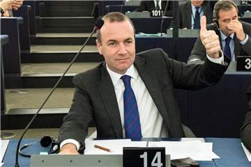 Manfred Weber, Vorsitzender der europäischen Volkspartei (EVP) im EU-Parlament, will 2019 EU-Kommissionspräsident werden. Foto: Patrick Seeger