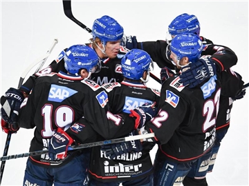 Mannheims Mannschaft hat die Schwenninger Wild Wings mit 4:1 besiegt. Foto: Uwe Anspach